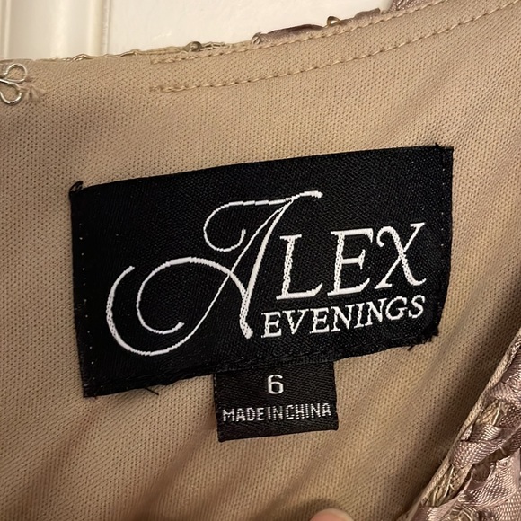 Alex Evenings Rosette Champagne Gown Mother of the Bride | Formal - Picture 7 of 9